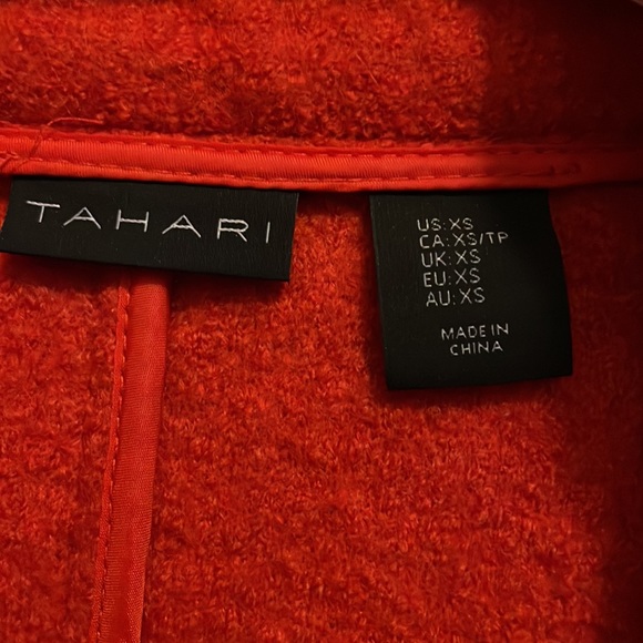 Tahari moto zip up burnt orange jacket XS - Picture 8 of 10